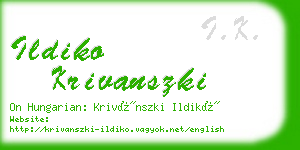 ildiko krivanszki business card